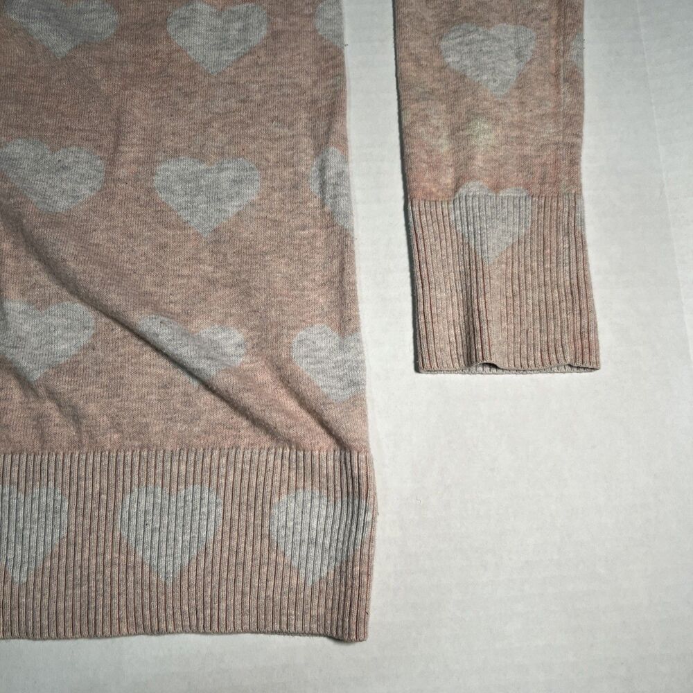 Mossimo Large V Neck Cardigan Hearts Valentine's Whimsy Coquette - Picture 5 of 8